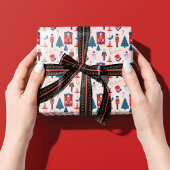 ファララピンクのナツクラッカークリスマスバレエのシーン ラッピングペーパー