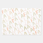 ファララピンククリスマスホリデー ラッピングペーパーシート (正面)