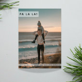 ファララファミリーモダンフォトビーチクリスマスカード シーズンカード
