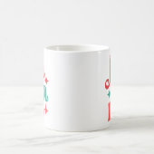 ファララフェスティバルホリデイタイポグラフィデザイン コーヒーマグカップ (中央)