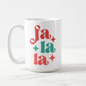 ファララフェスティバルホリデイタイポグラフィデザイン コーヒーマグカップ (左)