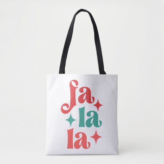ファララフェスティバルホリデイタイポグラフィデザイン トートバッグ (正面)