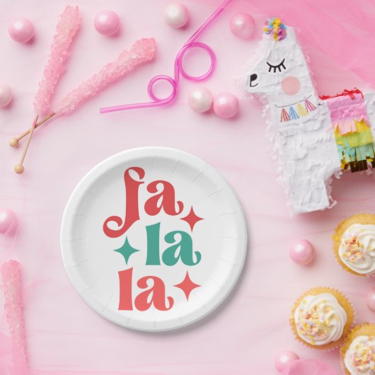 ファララフェスティバルホリデイタイポグラフィデザイン ペーパープレート (パーティー)