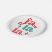 ファララフェスティバルホリデイタイポグラフィデザイン ペーパープレート (アングル)