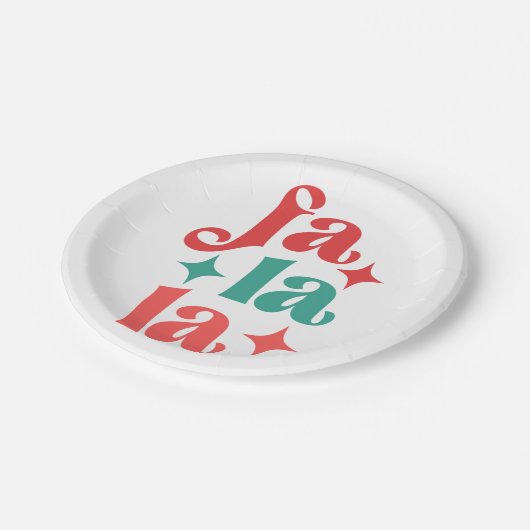 ファララフェスティバルホリデイタイポグラフィデザイン ペーパープレート (アングル)