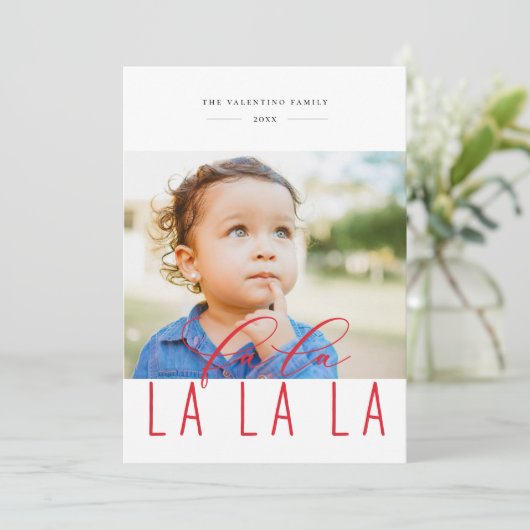 ファララベリーレはっきりしたッドホリデーフォトカード シーズンカード (スタンド正面)