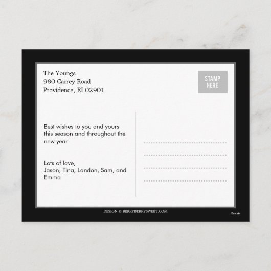 ファララホリディフォトカードポストカード シーズンポストカード (裏面)