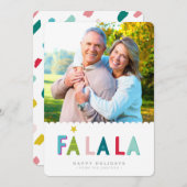 ファララホリデーフォトブライトはっきりしたカラフルダブ 案内状 (正面/裏面)
