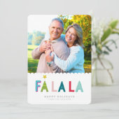 ファララホリデーフォトブライトはっきりしたカラフルダブ 案内状 (スタンド正面)