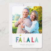 ファララホリデーフォトブライトはっきりしたカラフルダブ 案内状 (正面)