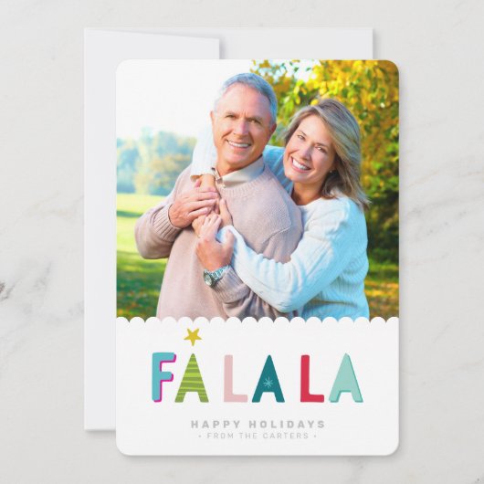 ファララホリデーフォトブライトはっきりしたカラフルダブ 案内状 (正面)