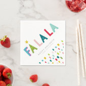 ファララホリデー食べおもしろいはっきりしたブライトカラフル スタンダードカクテルナプキン (インサイチュ)