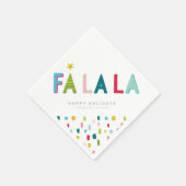 ファララホリデー食べおもしろいはっきりしたブライトカラフル スタンダードカクテルナプキン (角)