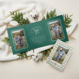 ファララボー ヴィンテージ シート ミュージック フォト クリスマス 三つ折りクリスマスカード