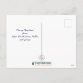 ファララマかわいい動物パーソナライズされたアートクリスマス シーズンポストカード (裏面)