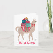 ファララマの手描きホリデーカード シーズンカード (正面)