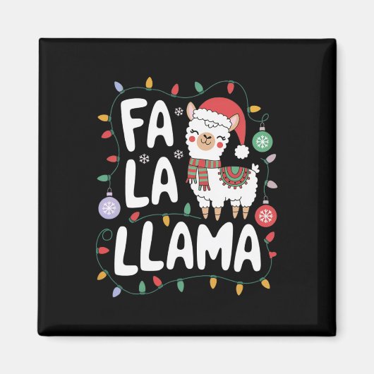 ファララマクリスマおもしろいスライツホリデーラマ マグネット (正面)