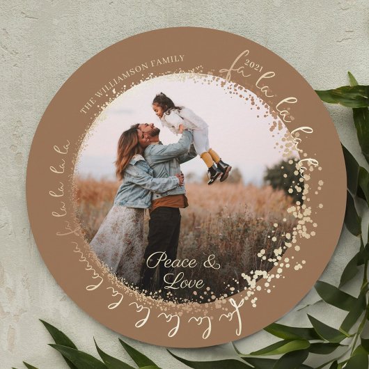 ファララマジカル金ゴールドクリスマスカロルソン1写真 シーズンカード