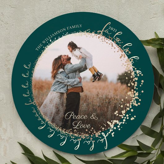 ファララマジカル金ゴールドクリスマスカロルソン1写真 シーズンカード