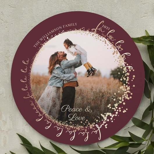 ファララマジカル金ゴールドクリスマスカロルソン1写真 シーズンカード