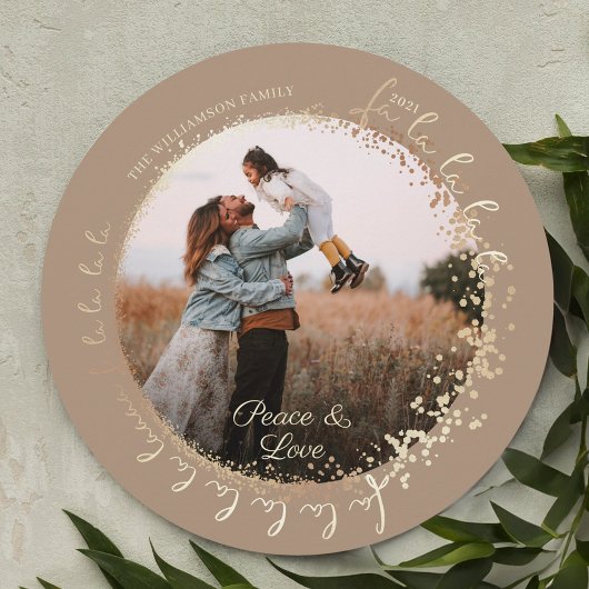 ファララマジカル金ゴールドクリスマスカロルソン1写真 シーズンカード