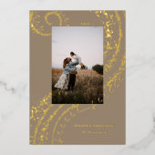 ファララマジカル金ゴールドクリスマスカロルソン1写真 箔シーズンカード (正面)