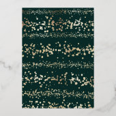 ファララマジカル金ゴールドクリスマスカロルソン1写真 箔シーズンカード (裏面)