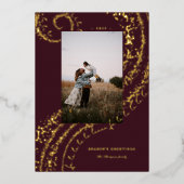 ファララマジカル金ゴールドクリスマスカロルソン1写真 箔シーズンカード (正面)