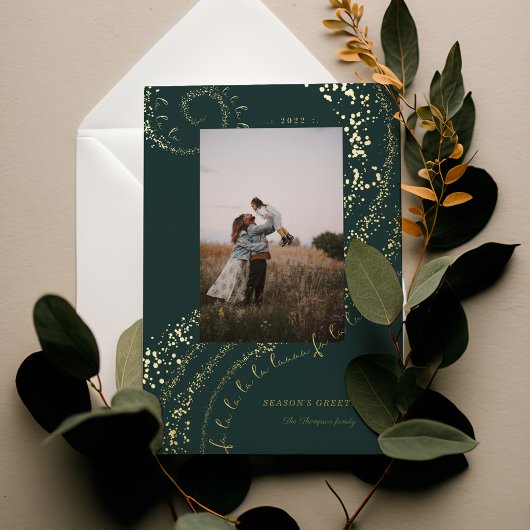 ファララマジカル金ゴールドクリスマスカロルソン1写真 箔シーズンカード