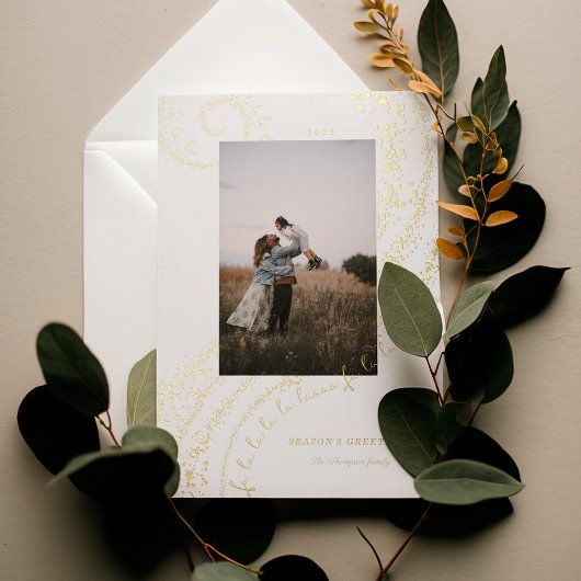 ファララマジカル金ゴールドクリスマスカロルソン1写真 箔シーズンカード