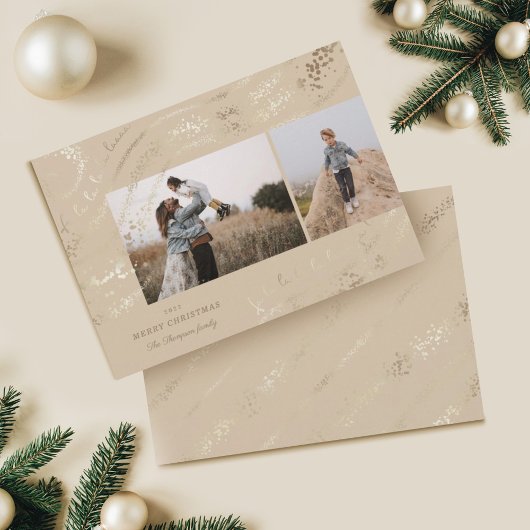 ファララマジカル金ゴールドクリスマスカロル2枚の写真 シーズンカード