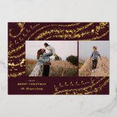 ファララマジカル金ゴールドクリスマスカロル2枚の写真 箔シーズンカード (正面)