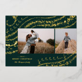 ファララマジカル金ゴールドクリスマスカロル2枚の写真 箔シーズンカード (正面)