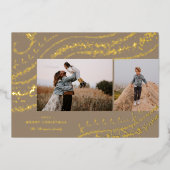 ファララマジカル金ゴールドクリスマスカロル2枚の写真 箔シーズンカード (正面)