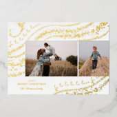 ファララマジカル金ゴールドクリスマスカロル2枚の写真 箔シーズンカード (正面)