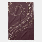 ファララマジカル金ゴールドスパークルクリスマスカロル キッチンタオル (縦)