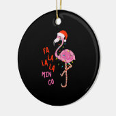 ファララミンゴフラミンゴクリスマスクリスマス セラミックオーナメント (左)