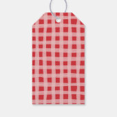 ファララモダンレトロピンク&レッドプライドのクリスマス ギフトタグ (裏面)