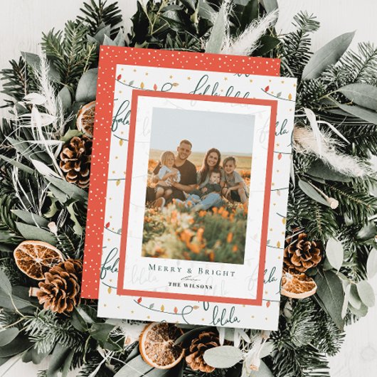 ファラララのクリスマスイルミネーション ホリデー フォト カード