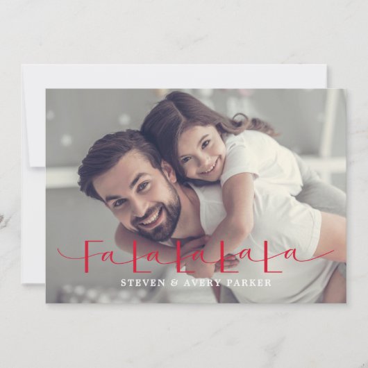 ファラララクリスマスカードフラットホリデーカード シーズンカード (正面)