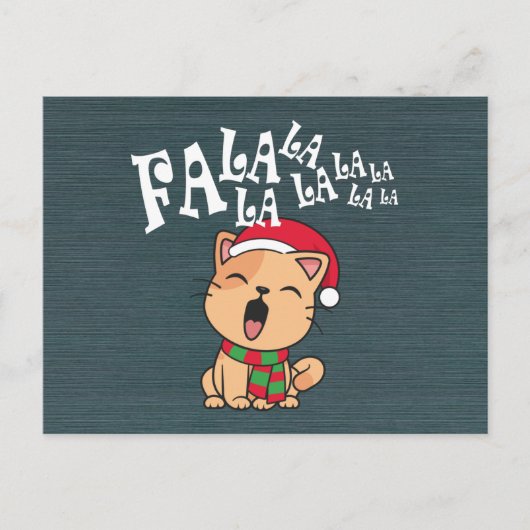 ファラララクリスマスキャットの歌 |はがき ポストカード (正面)