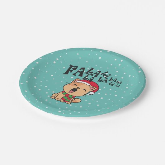 ファラララクリスマスキャットの歌 |紙プレート ペーパープレート (アングル)