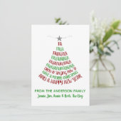 ファラララクリスマスツリーユーモスホリデー シーズンカード (スタンド正面)