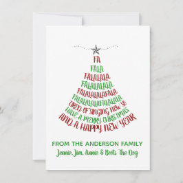 ファラララクリスマスツリーユーモスホリデー シーズンカード