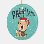 ファラララクリスマスドッグソング |オーナメント セラミックオーナメント (左)