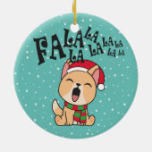 ファラララクリスマスドッグソング |オーナメント セラミックオーナメント (裏面)
