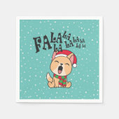 ファラララクリスマスドッグソング |ナプキン スタンダードカクテルナプキン (正面)