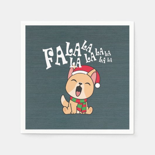 ファラララクリスマスドッグソング |ナプキン スタンダードカクテルナプキン (正面)