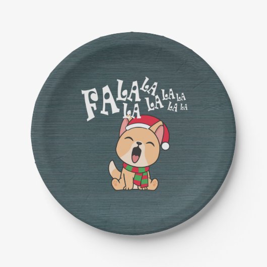 ファラララクリスマスドッグソング |紙プレート ペーパープレート (正面)
