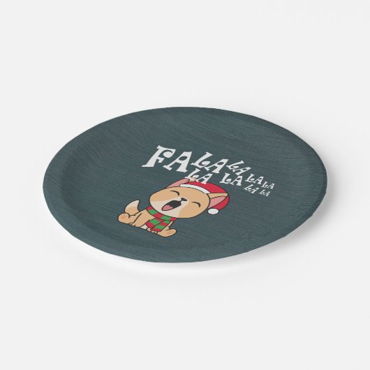 ファラララクリスマスドッグソング |紙プレート ペーパープレート (アングル)